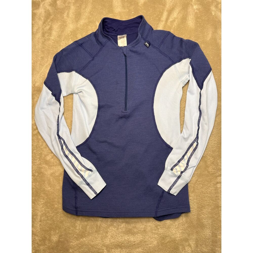 Helly Hansen Technical Base Layer Activewear Pullover Womens Medium Purple Blue